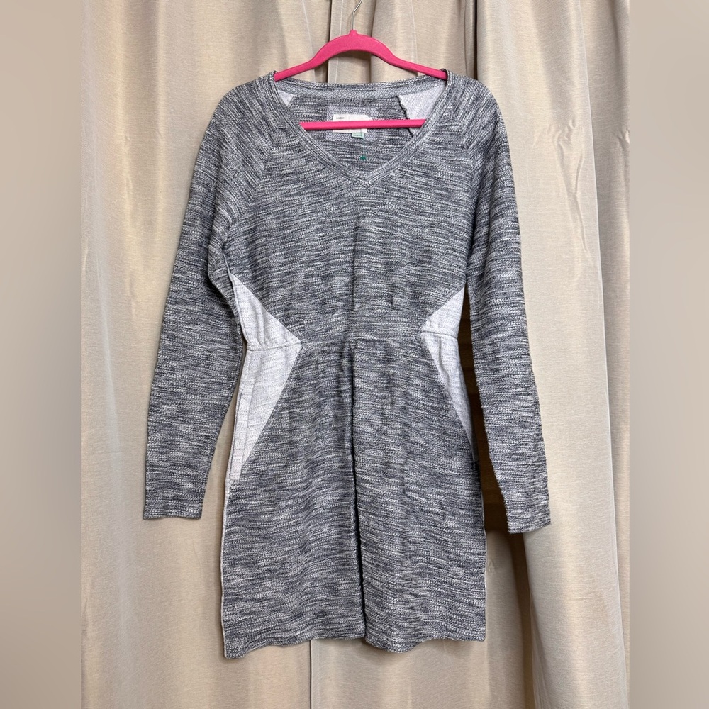 Anthropologie Saturday/Sunday Gael Heathered Gray Long Sleeve Sweater Dress - Picture 3 of 5